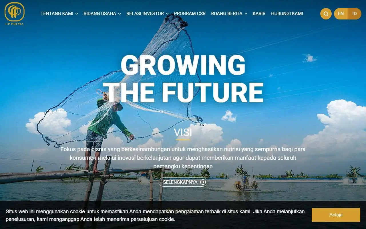 Tampilan website resmi Central Proteina Prima (cpp.co.id)