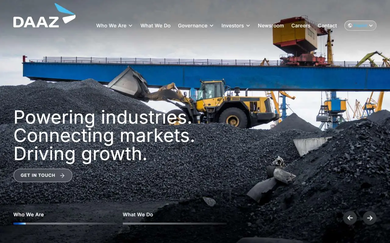 Tampilan website resmi Daaz Bara Lestari (daaz-group.com)
