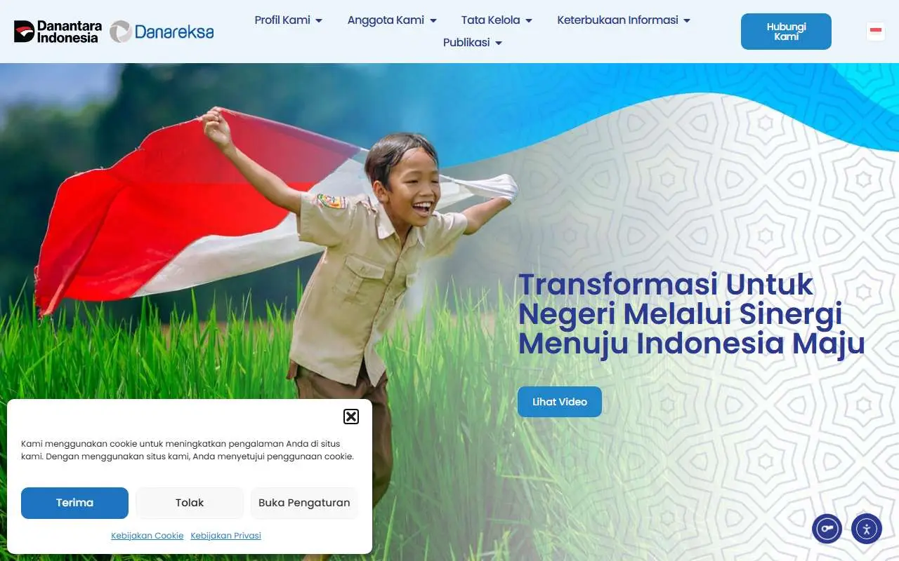 Tampilan website resmi Danareksa (danareksa.co.id)