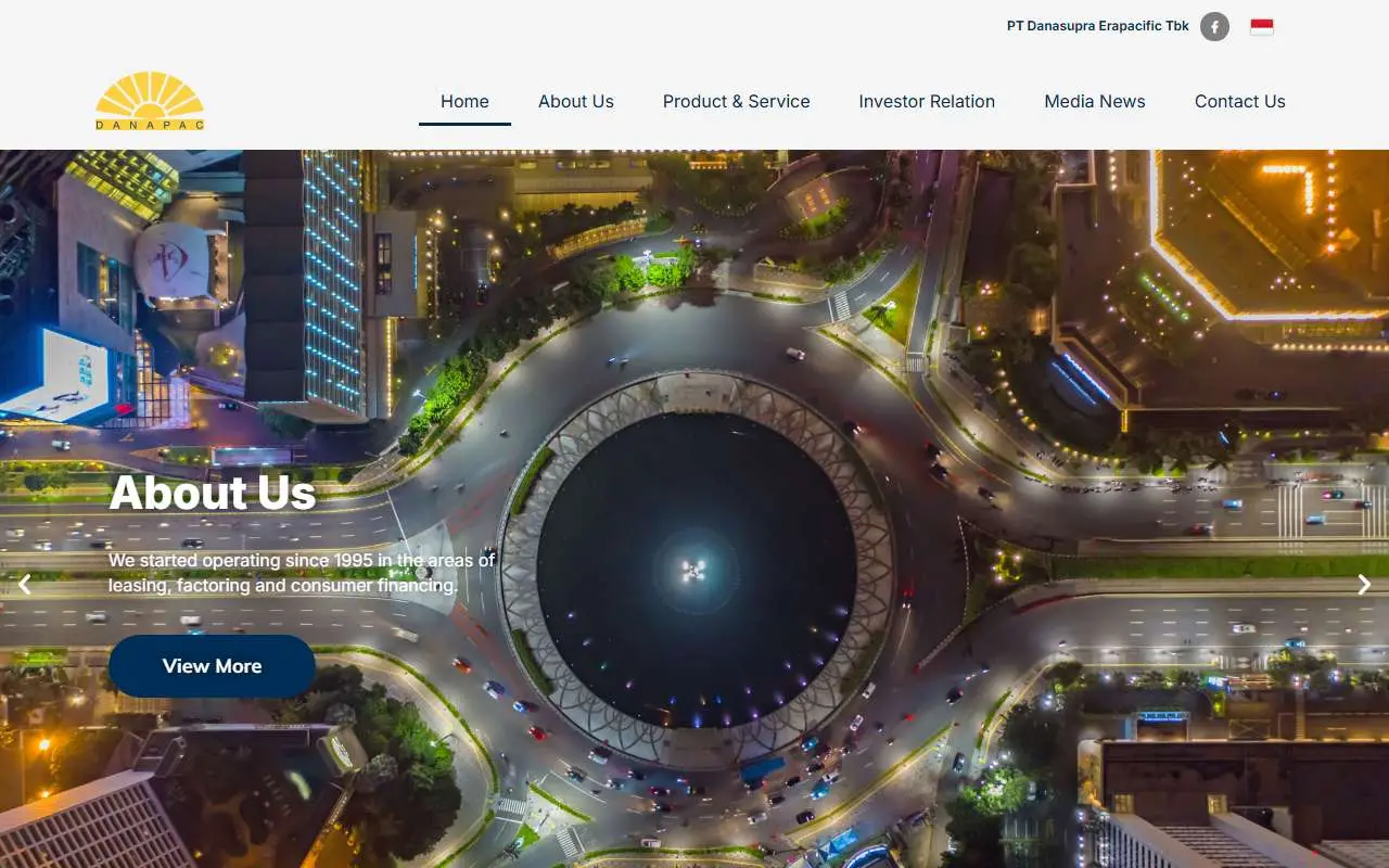 Tampilan website resmi Danasupra Erapacific (danasupra.com)