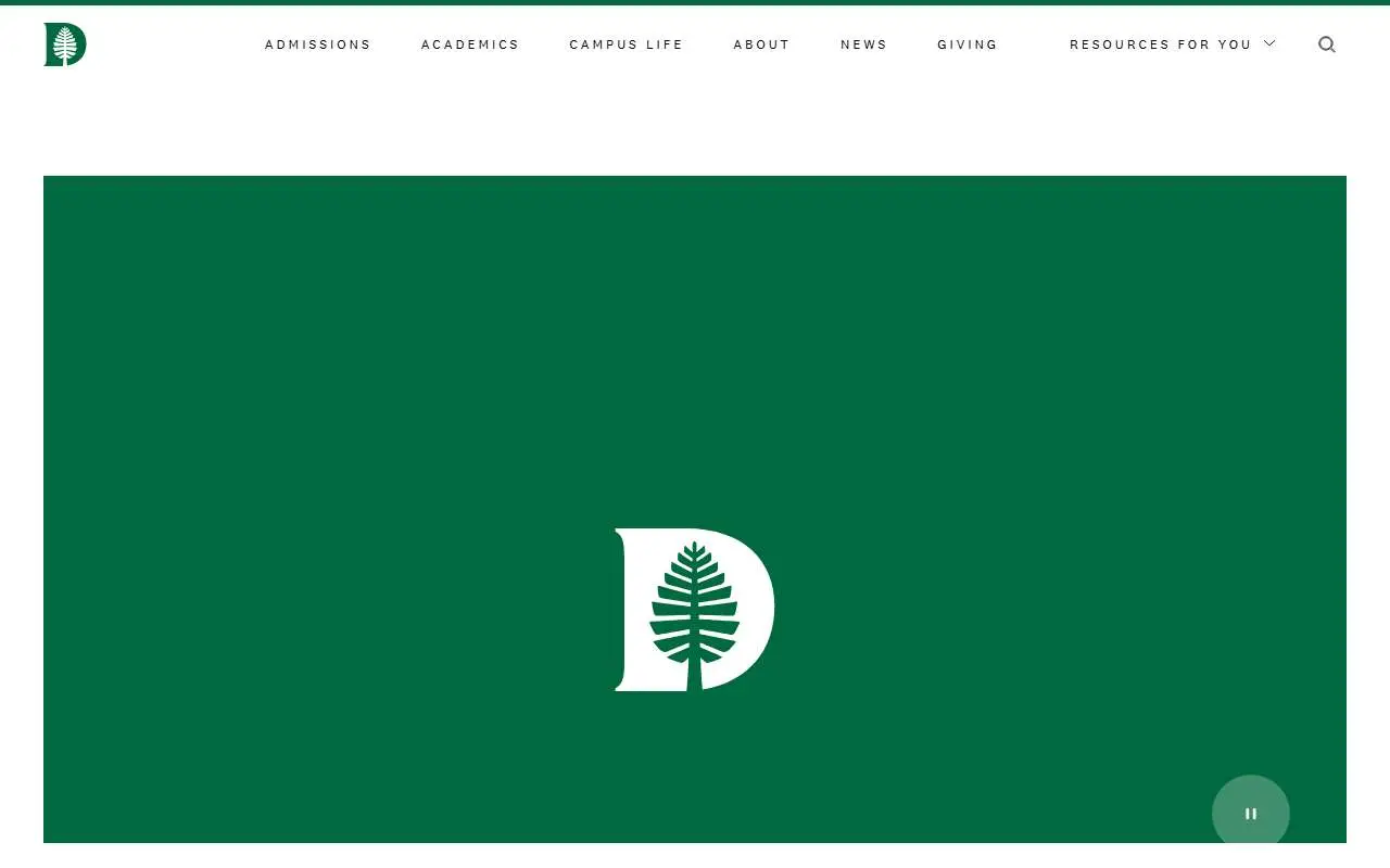 Tampilan website resmi Perguruan Tinggi Dartmouth (home.dartmouth.edu)