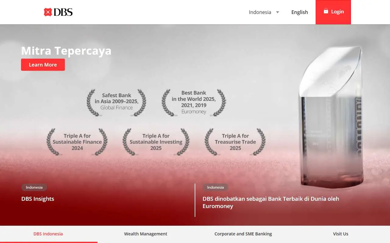 Tampilan website resmi DBS Indonesia (dbs.id)