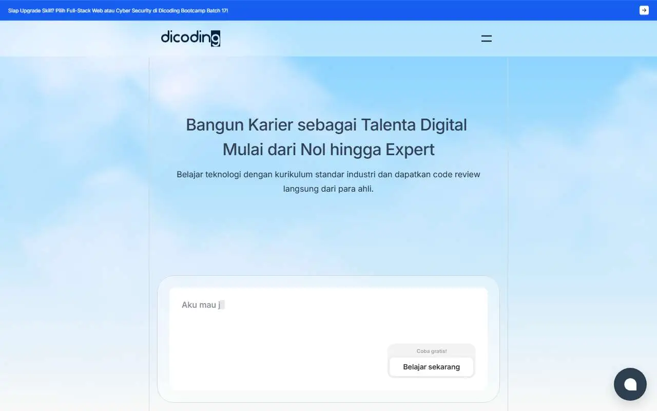 Tampilan website resmi Dicoding (dicoding.com)