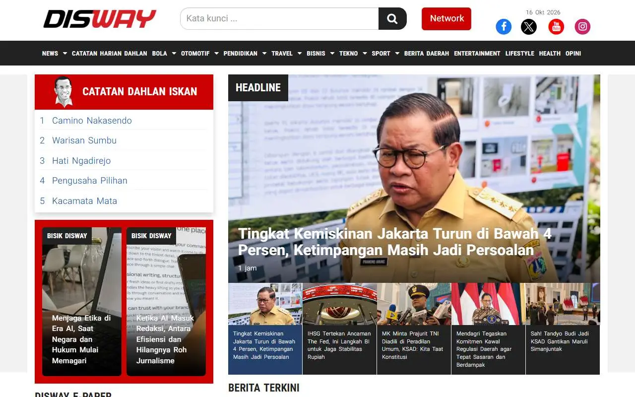 Tampilan website resmi Disway (disway.id)