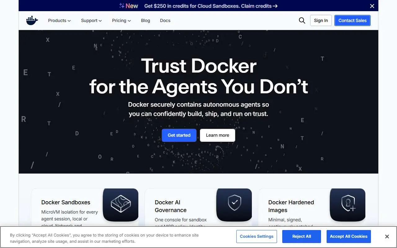 Tampilan website resmi Docker (docker.com)