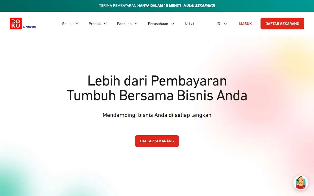 Tampilan website resmi DOKU (doku.com)