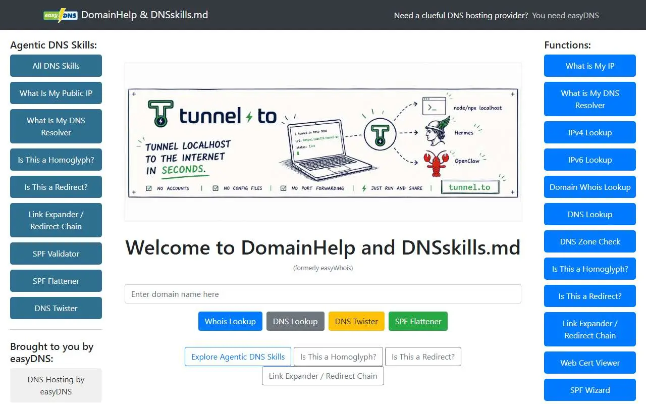 Tampilan website resmi DomainHelp (domainhelp.com)