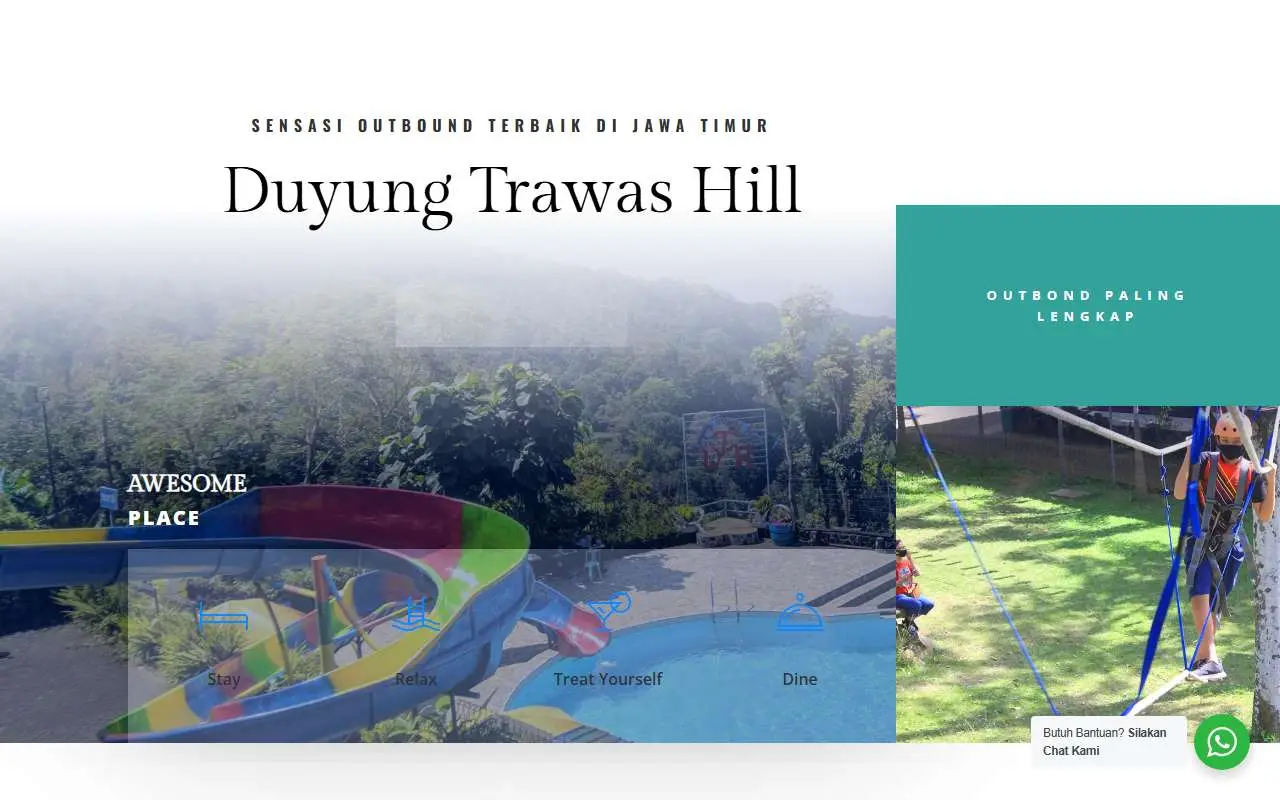 Tampilan website resmi Duyung Trawas Hill (duyungtrawashill.com)