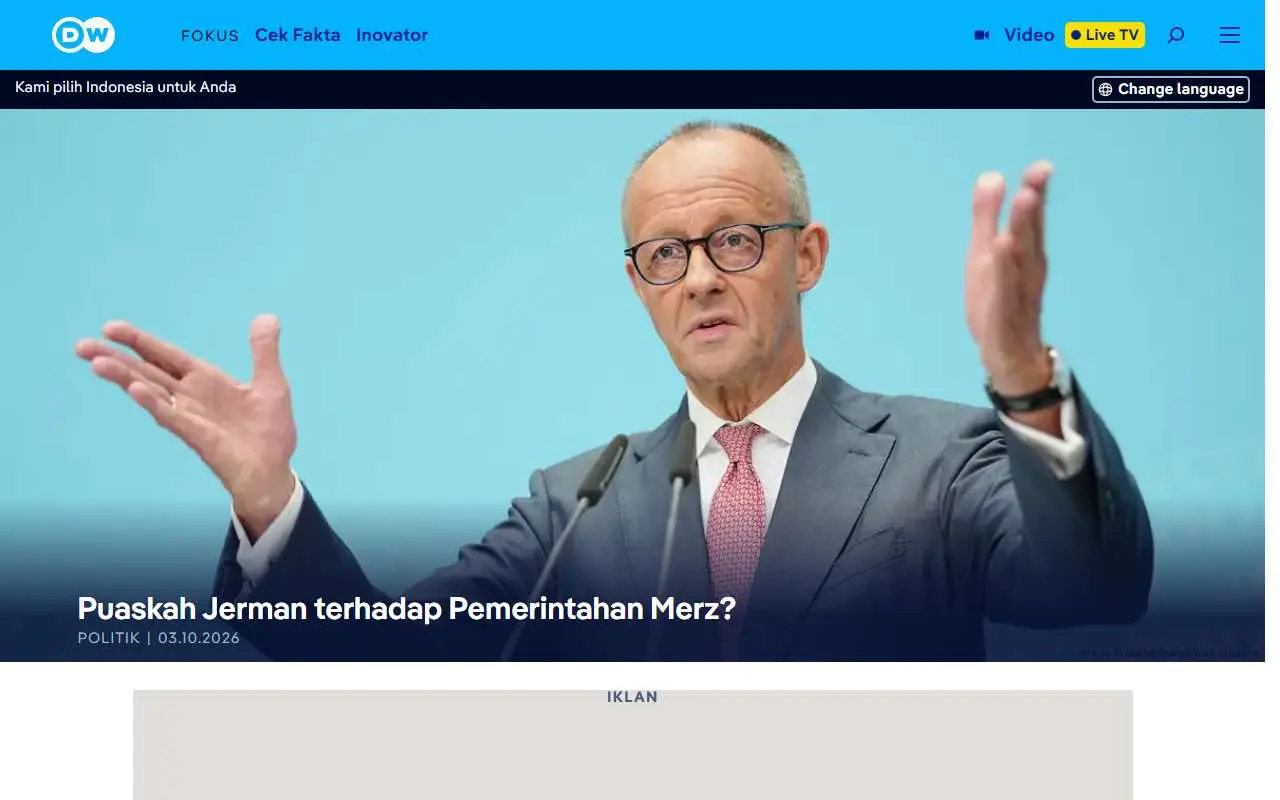 Tampilan website resmi DW (dw.com)