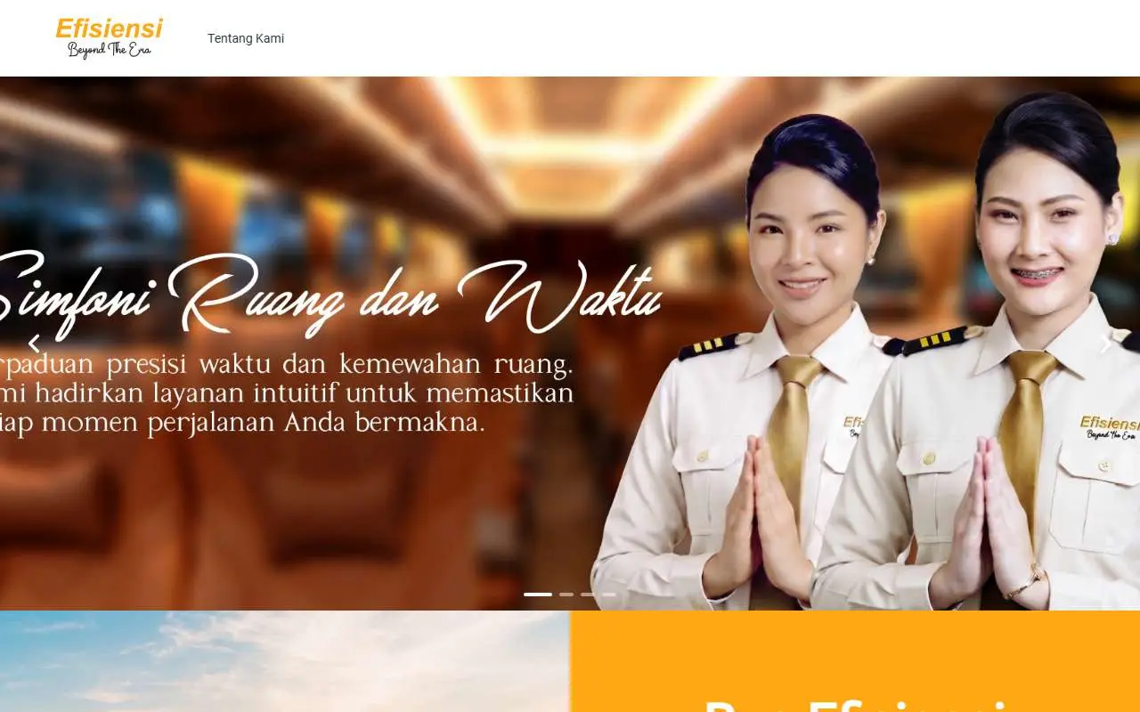 Tampilan website resmi Efisiensi (efisiensi.co.id)