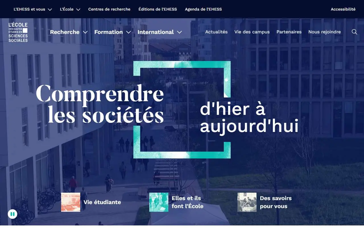 Tampilan website resmi EHESS (Hautes Études Sciences Sociales) (ehess.fr)