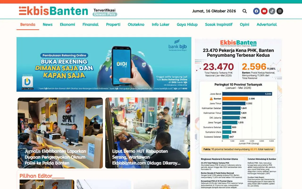Tampilan website resmi Ekbisbanten (ekbisbanten.com)