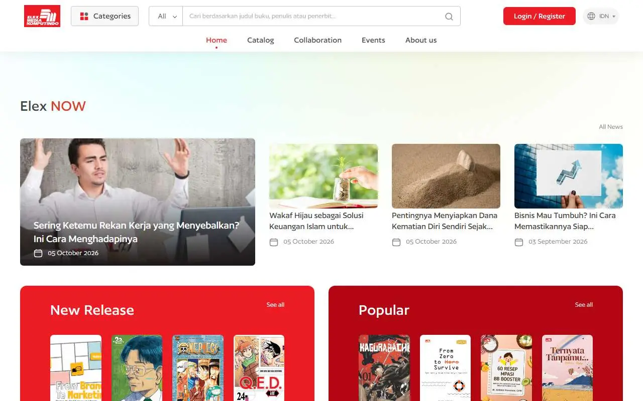 Tampilan website resmi Elex Media Komputindo (elexmedia.id)