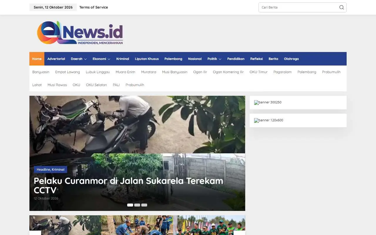 Tampilan website resmi elnews.id (elnews.id)