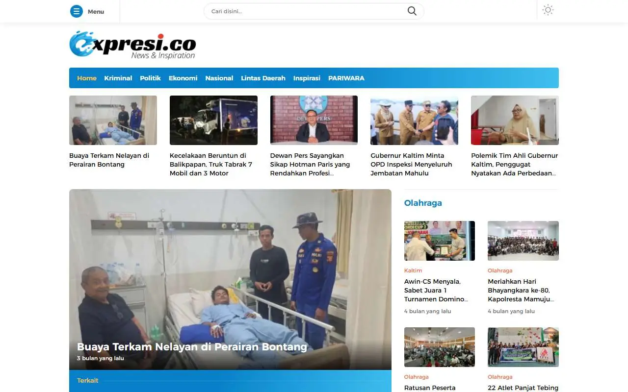 Tampilan website resmi Expresi (expresi.co)