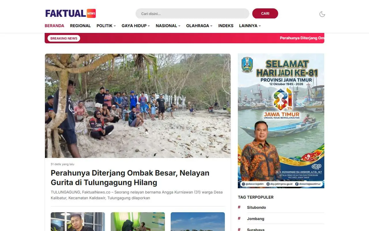 Tampilan website resmi FaktualNews (faktualnews.co)