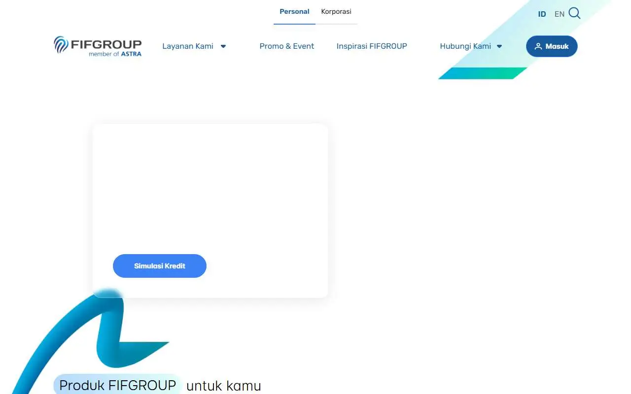 Tampilan website resmi FIF Group (fifgroup.co.id)