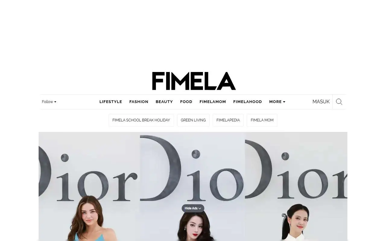 Tampilan website resmi Fimela (fimela.com)