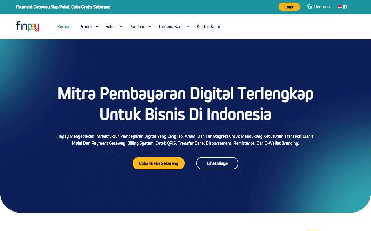 Tampilan website resmi Finpay (finpay.id)