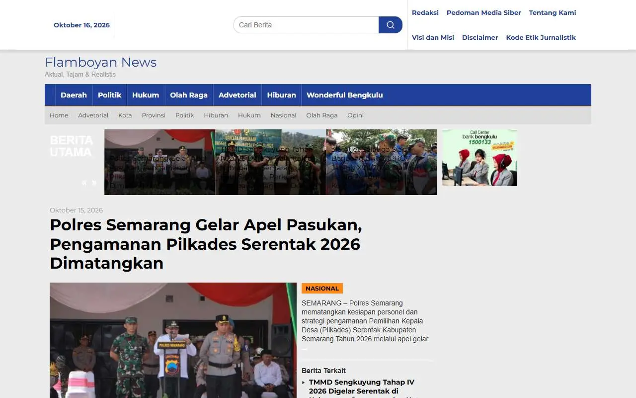 Tampilan website resmi Flamboyan News (flamboyannews.com)