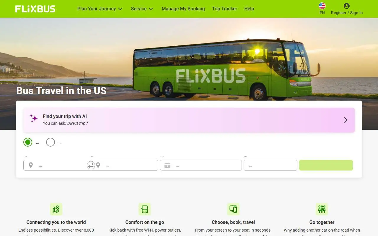 Tampilan website resmi FlixBus (flixbus.com)