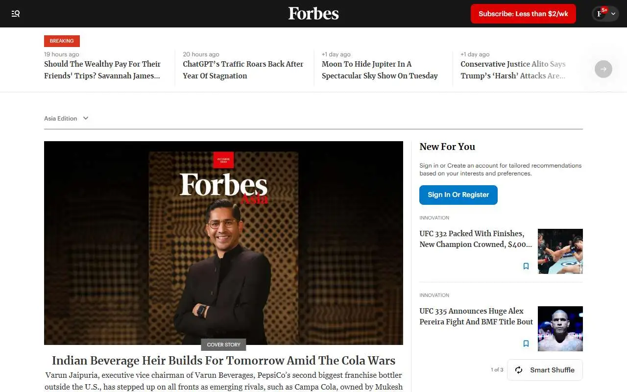 Tampilan website resmi Forbes (forbes.com)