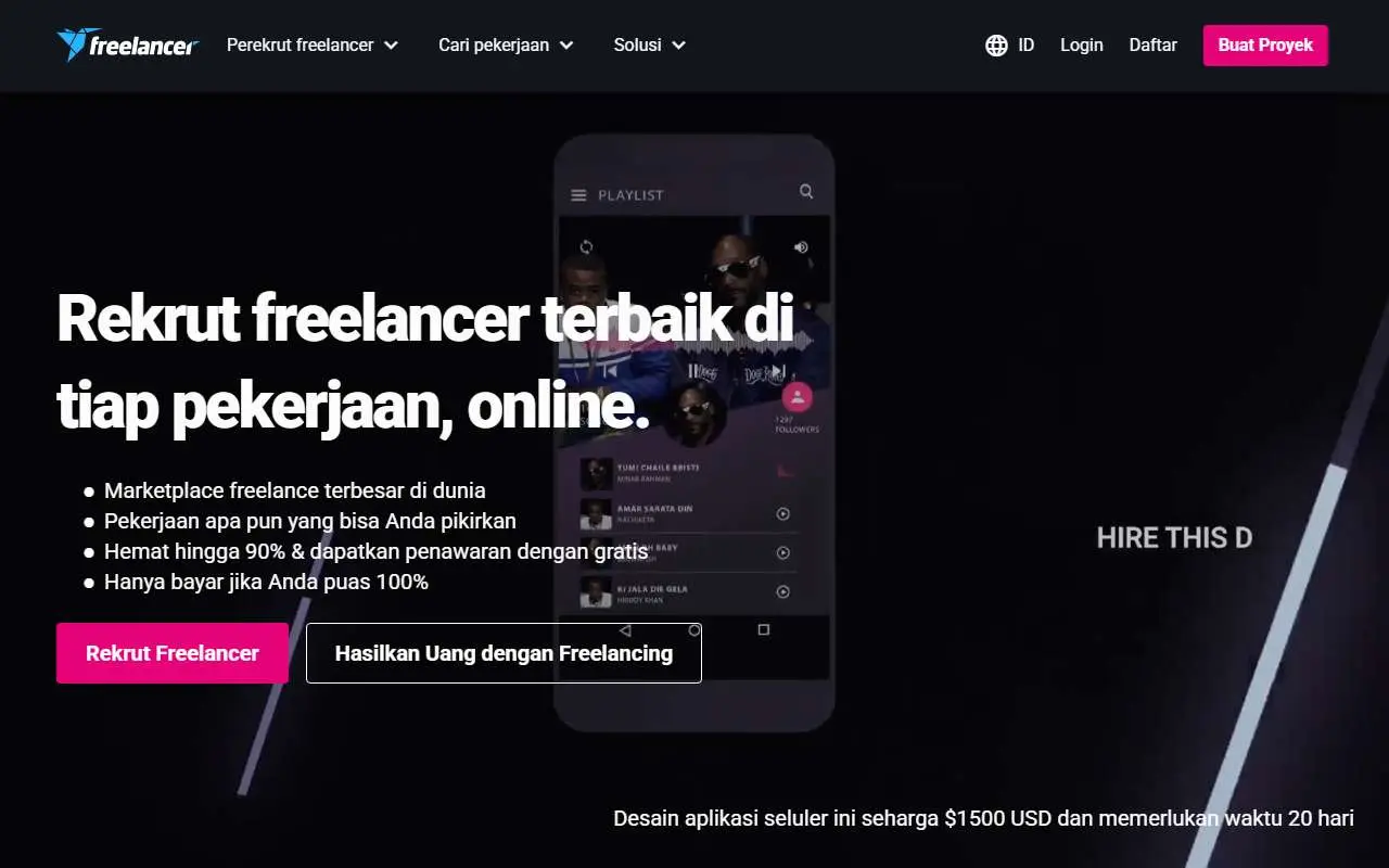 Tampilan website resmi Freelancer.co.id (freelancer.co.id)