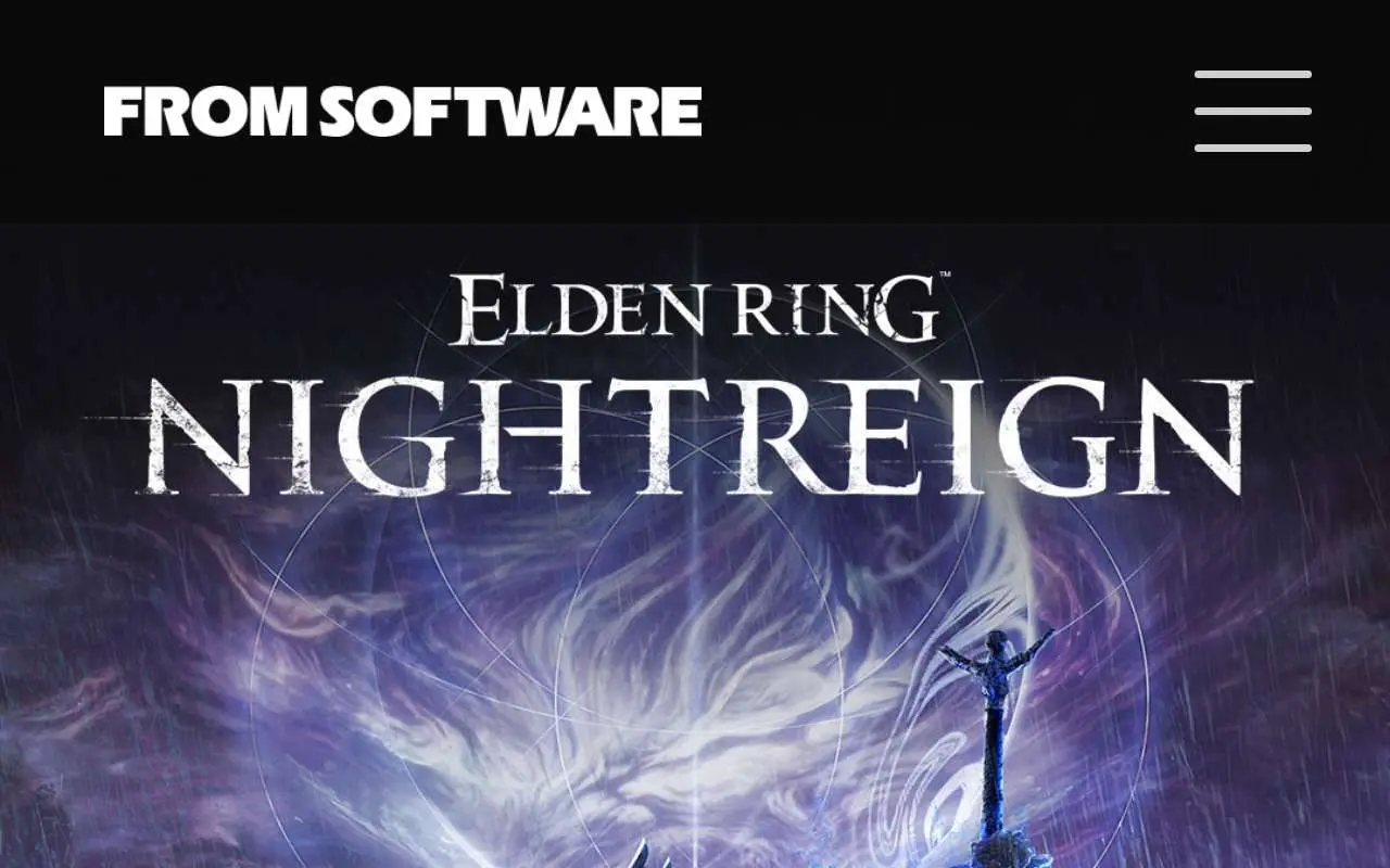 Tampilan website resmi FromSoftware (fromsoftware.jp)