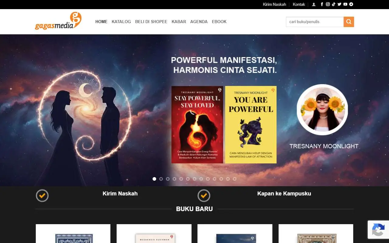 Tampilan website resmi Gagas Media (gagasmedia.net)