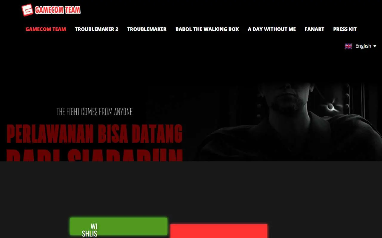 Tampilan website resmi Gamecom Team (gamecomteam.com)