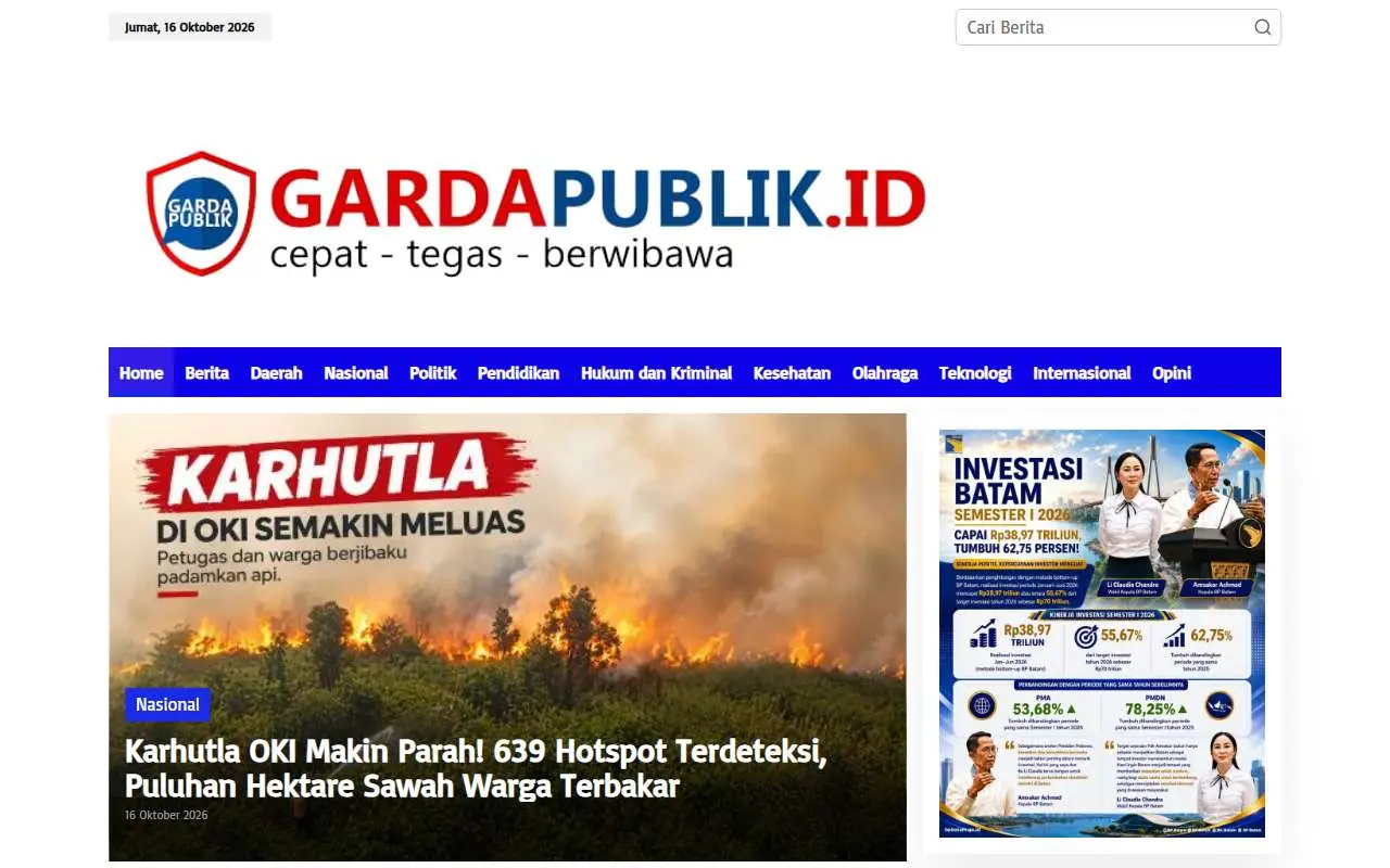Tampilan website resmi Garda Publik (gardapublik.id)