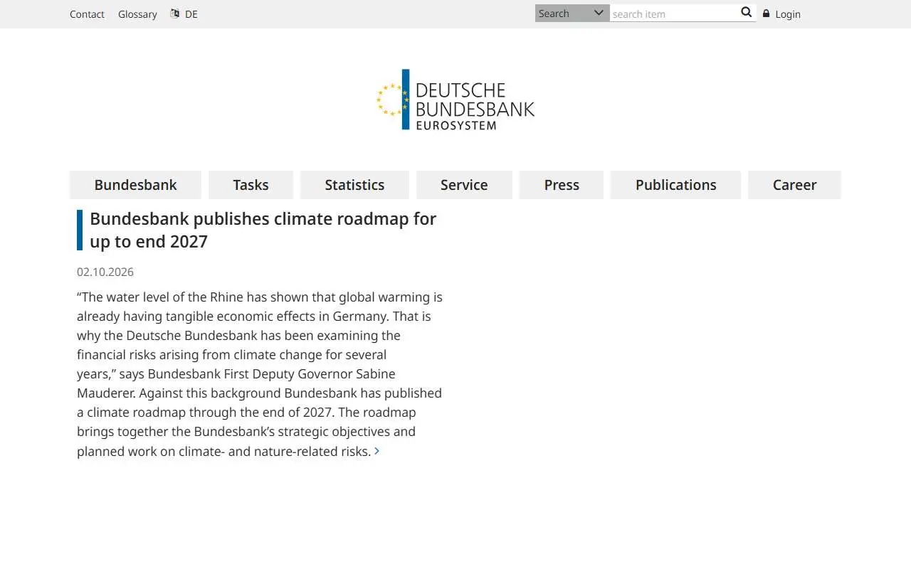 Tampilan website resmi Bank Federal Jerman (bundesbank.de)