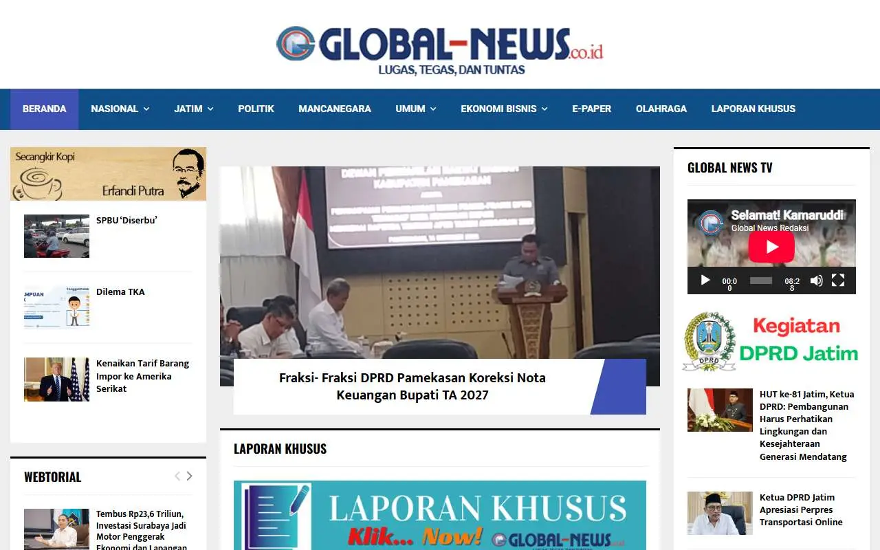 Tampilan website resmi Global-News (global-news.co.id)