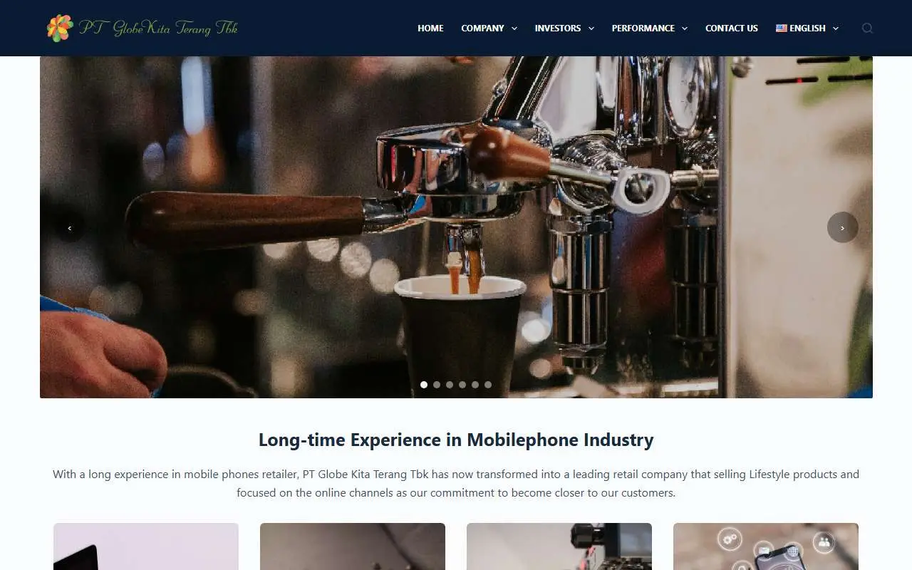 Tampilan website resmi Globe Kita Terang (globekitaterang.co.id)
