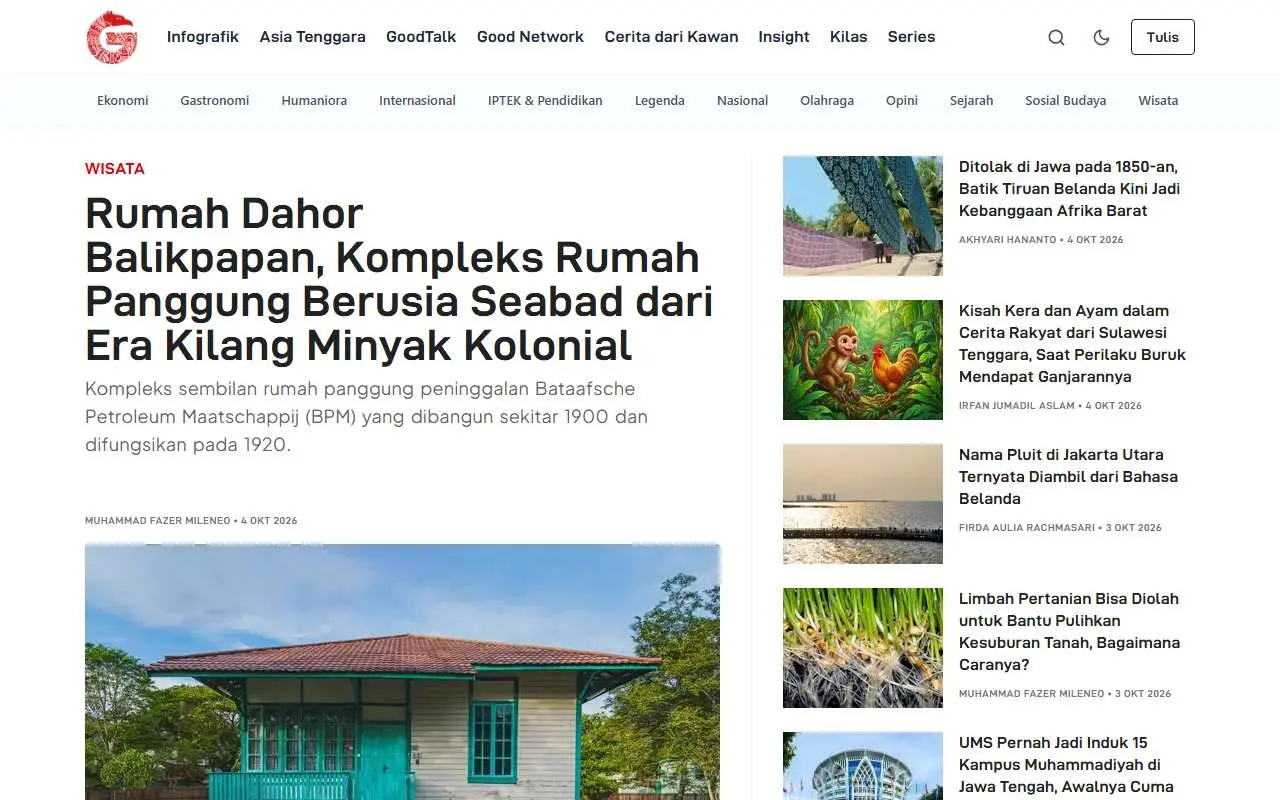 Tampilan website resmi Good News From Indonesia (goodnewsfromindonesia.id)