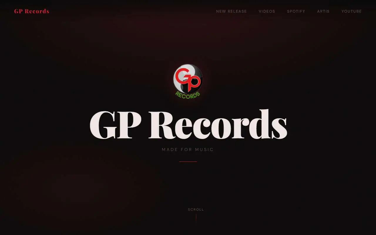 Tampilan website resmi GP Records (gprecords.co.id)