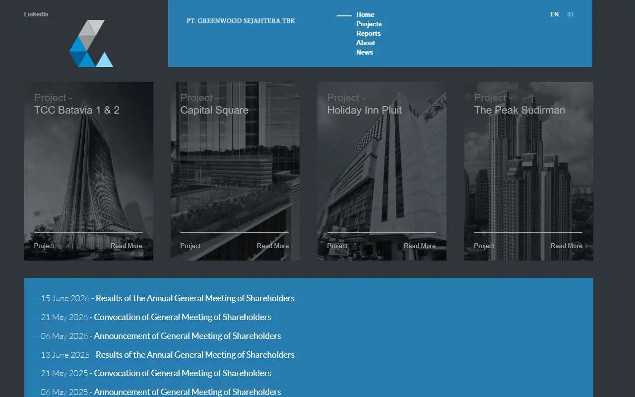 Tampilan website resmi Greenwood Sejahtera (greenwoodsejahtera.com)