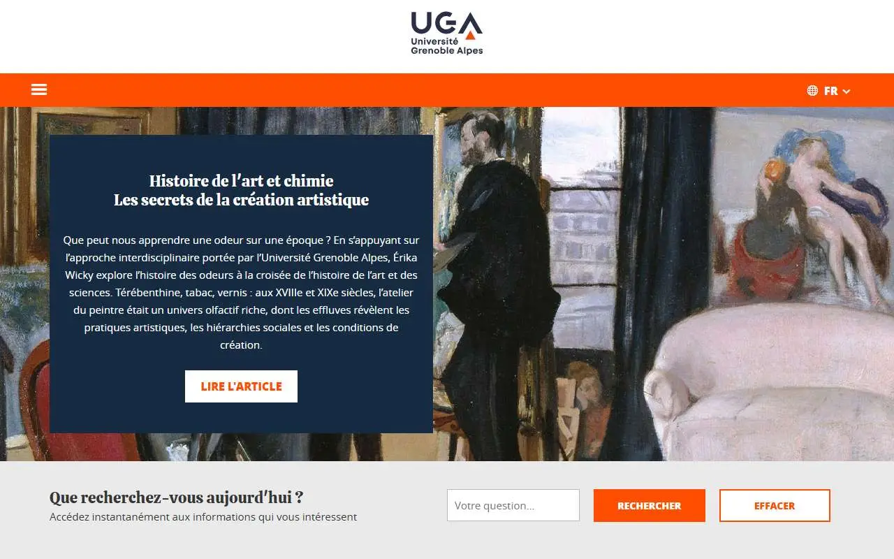 Tampilan website resmi Grenoble Alpes University (univ-grenoble-alpes.fr)
