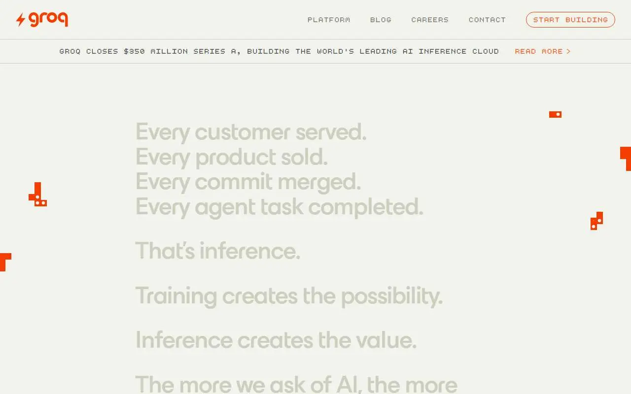 Tampilan website resmi Groq (groq.com)