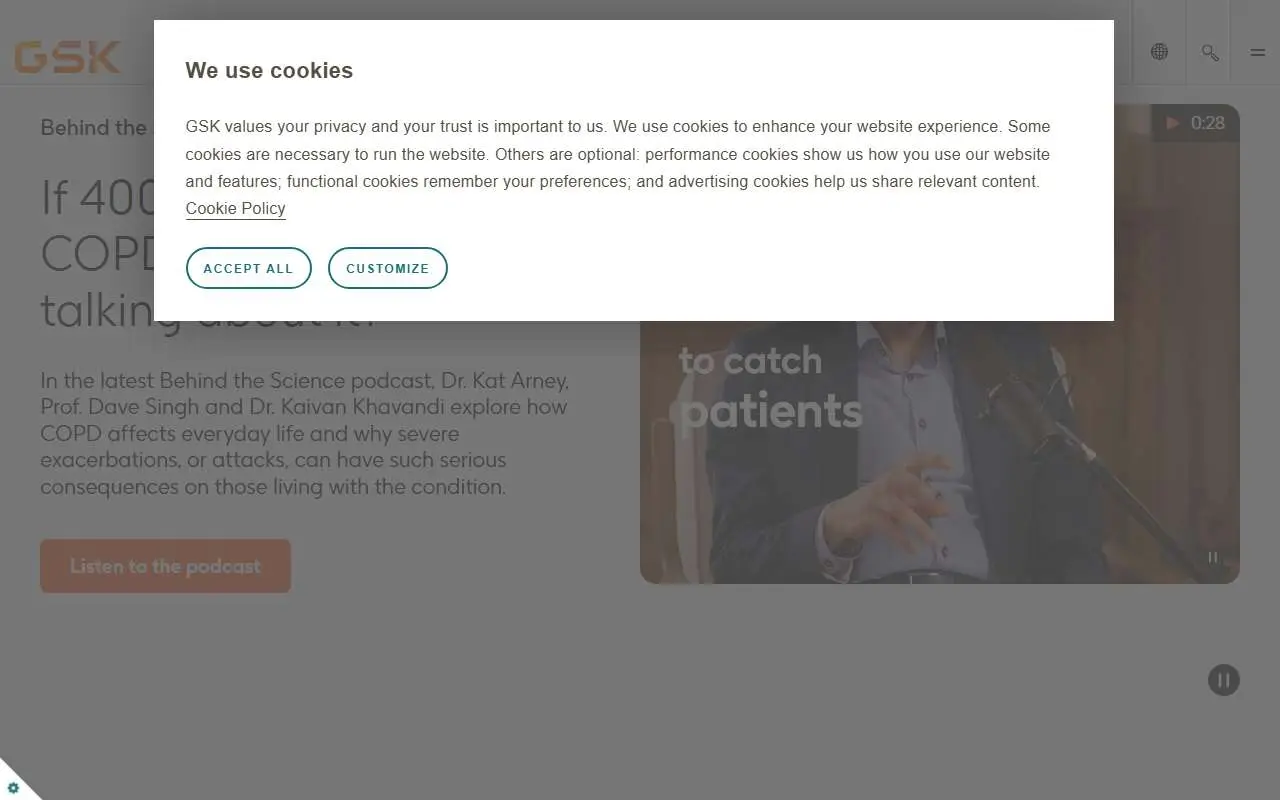 Tampilan website resmi GSK (gsk.com)