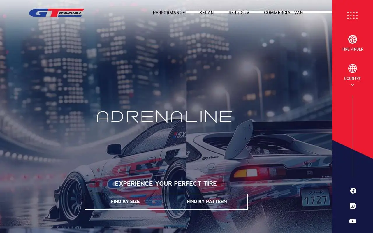 Tampilan website resmi GT Radial (gtradial.com)