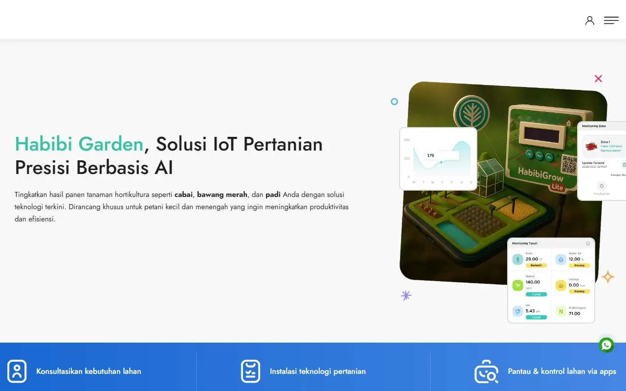 Tampilan website resmi Habibi Garden (habibigarden.com)