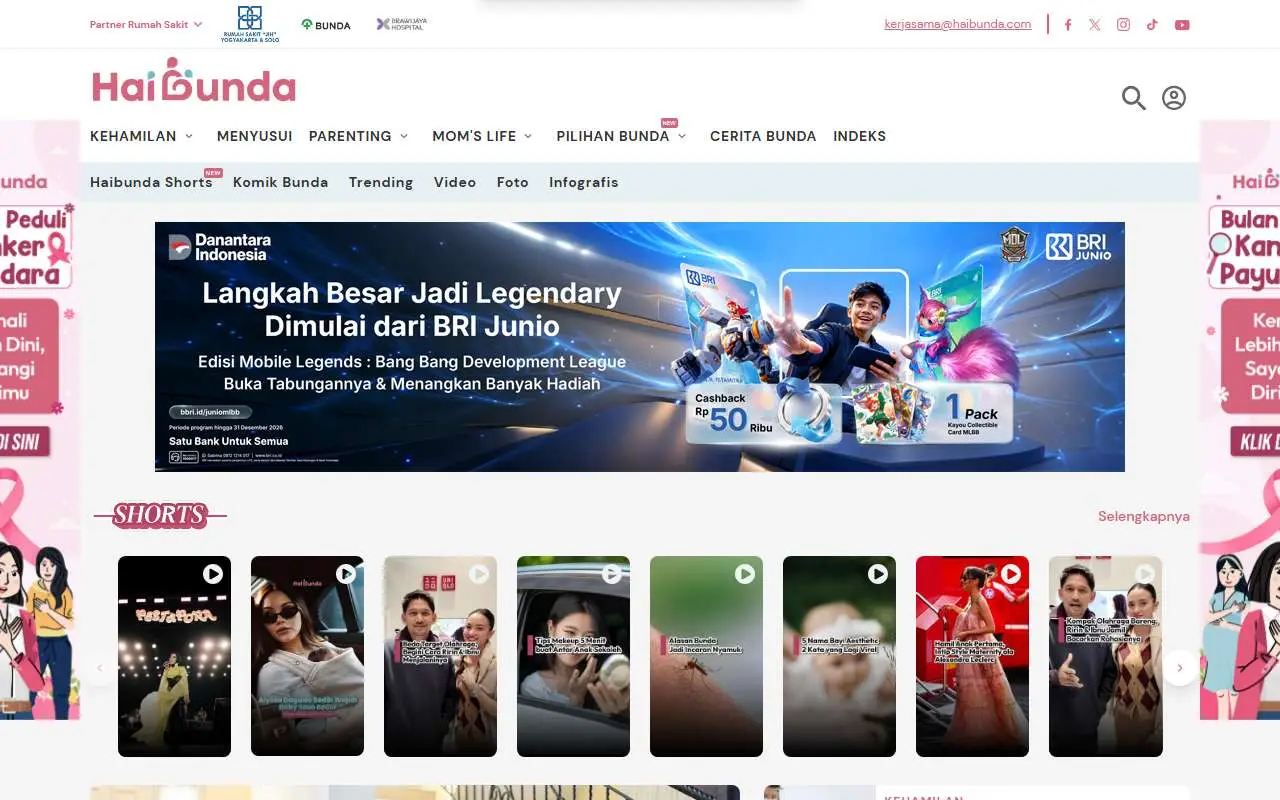 Tampilan website resmi HaiBunda (haibunda.com)