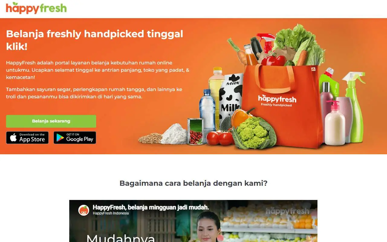 Tampilan website resmi HappyFresh (happyfresh.id)