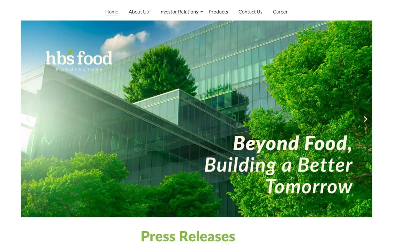Tampilan website resmi Hassana Boga Sejahtera (hassana.co.id)