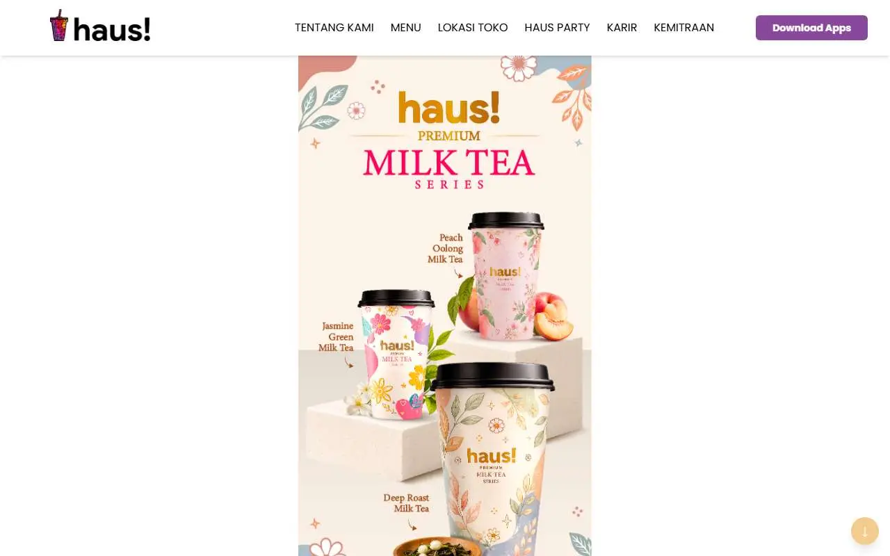 Tampilan website resmi Haus! (haus.co.id)