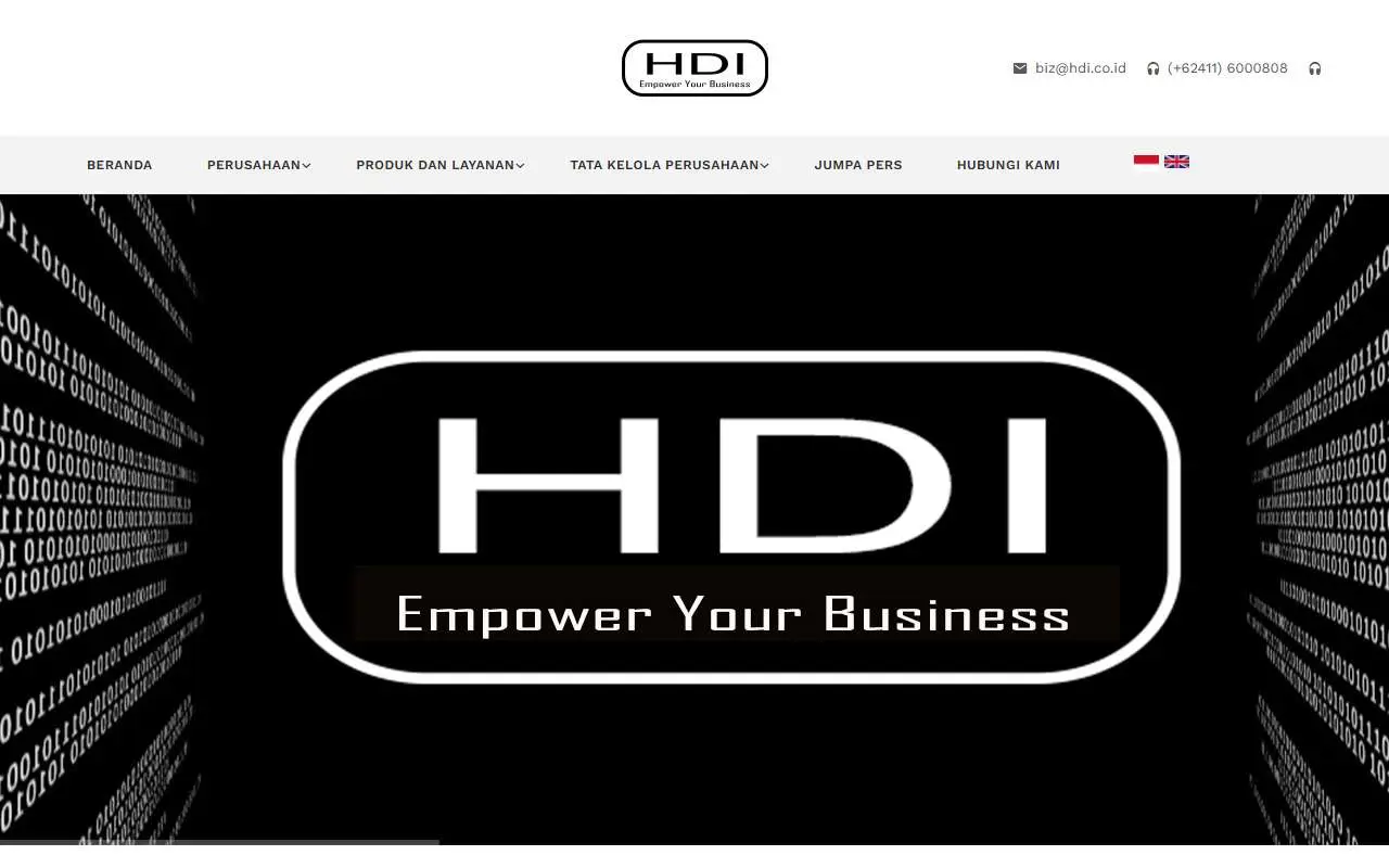Tampilan website resmi Hensel Davest Indonesia (hdi.co.id)