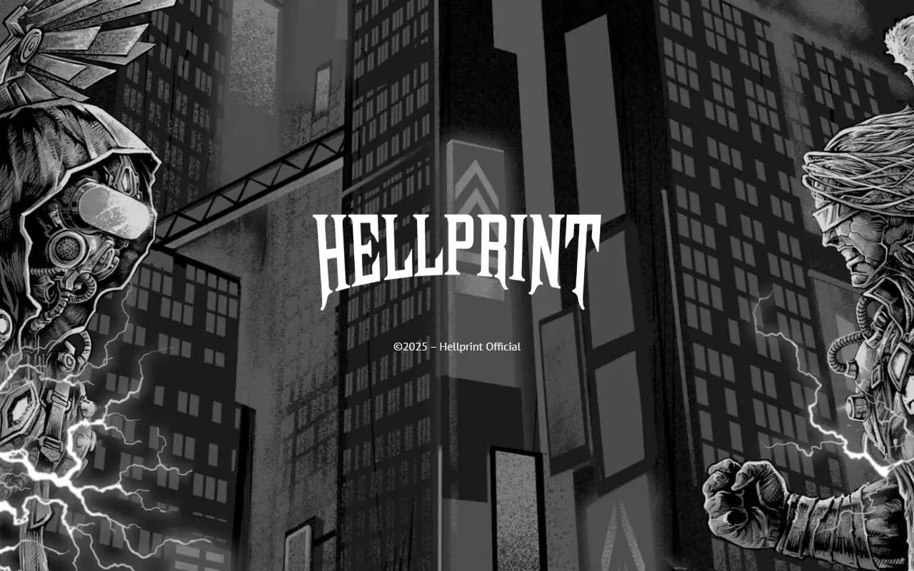 Tampilan website resmi Hellprint (hellprintofficial.com)