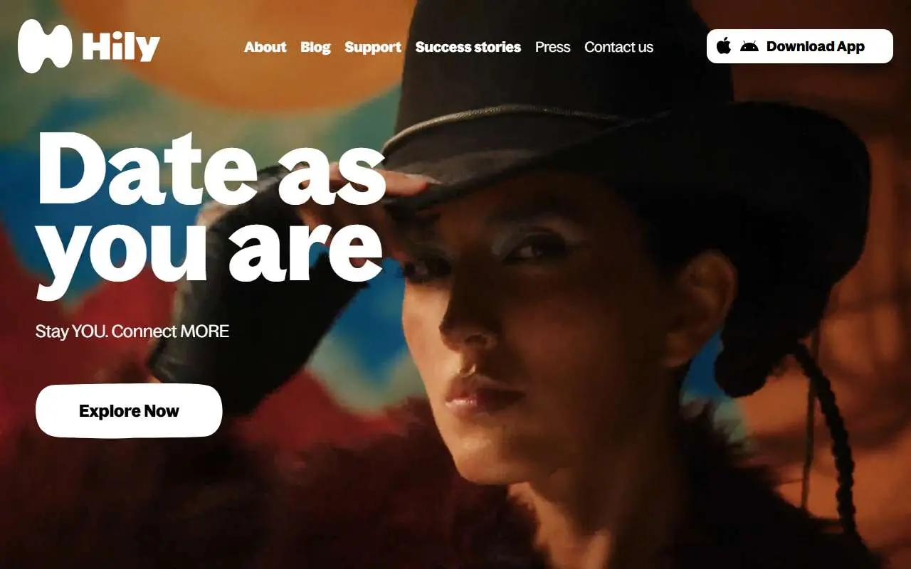 Tampilan website resmi Hily (hily.com)