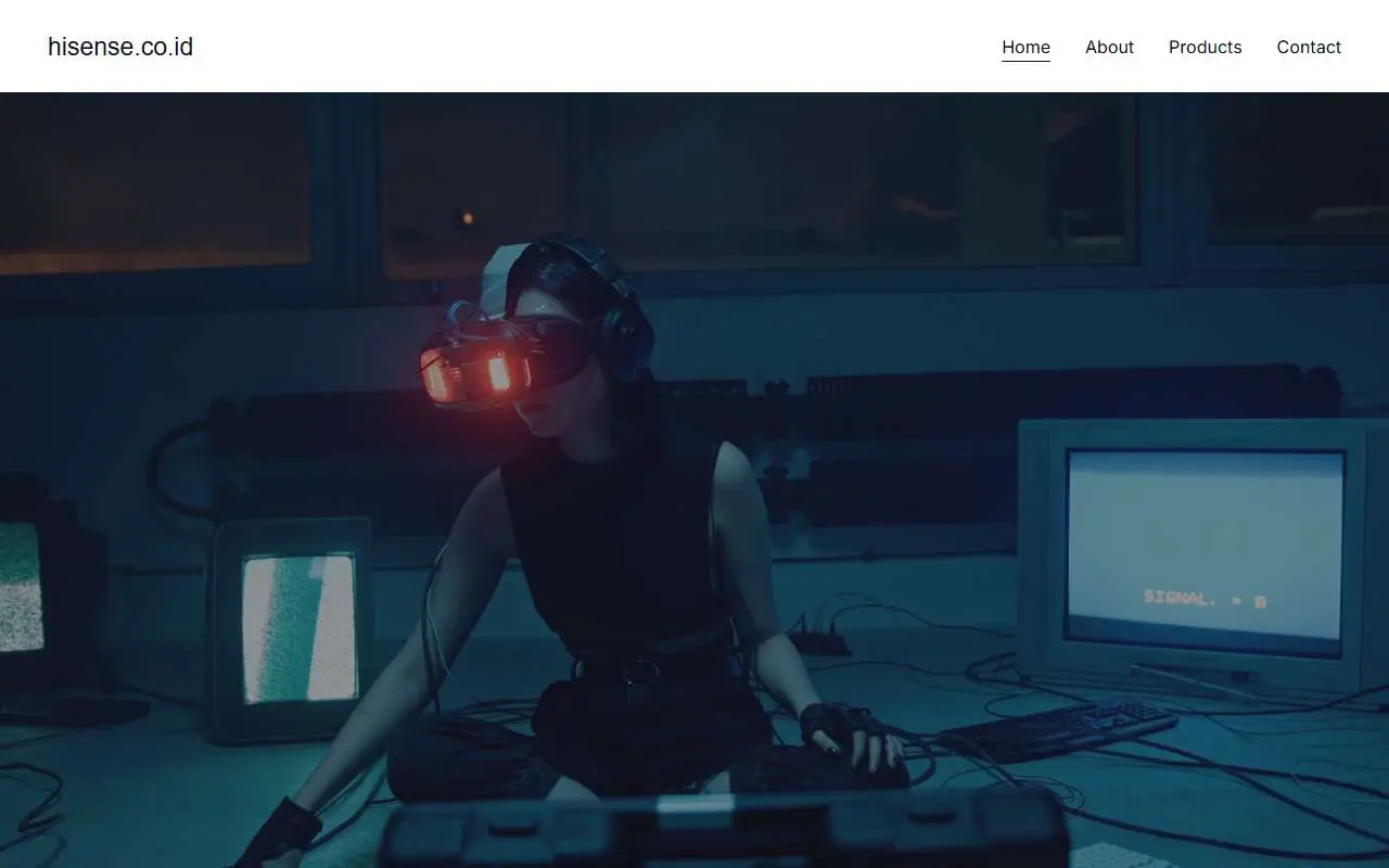 Tampilan website resmi Hisense Indonesia (hisense.co.id)